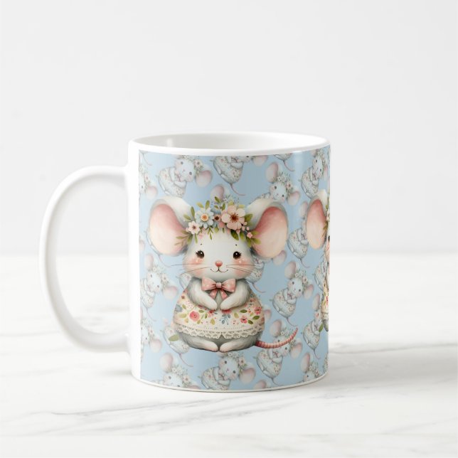 Niedliche Blumenmousse Blume Krone Kaffeetasse (Links)