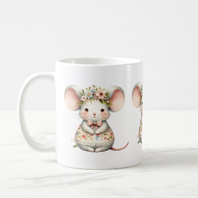 Niedliche Blumenmousse Blume Krone Kaffeetasse (Links)