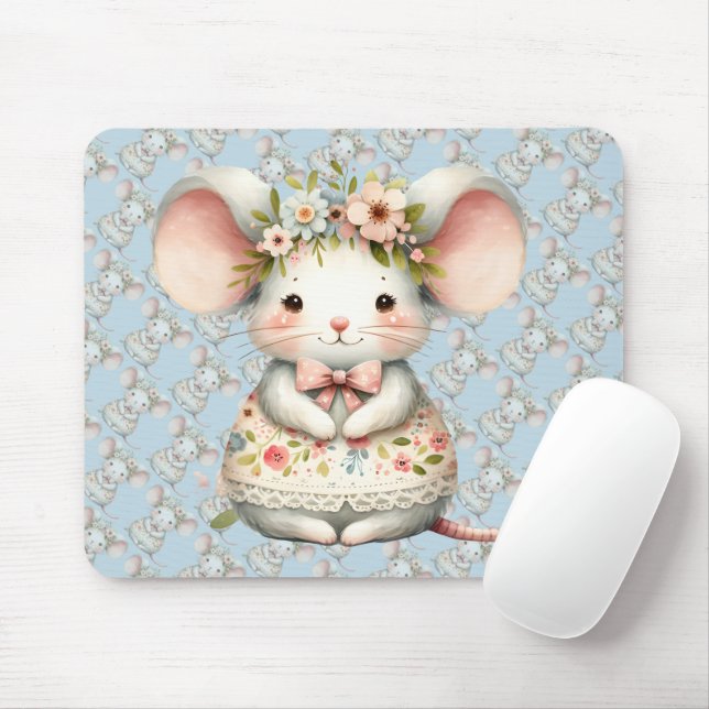 Niedliche Blumenmousse Blume Krone Mousepad (Mit Mouse)