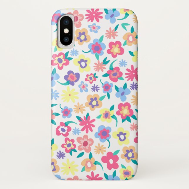 Niedliche Blumenmuster Case-Mate iPhone Hülle (Rückseite)