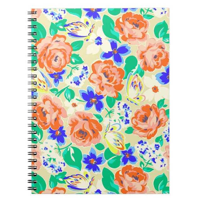 Niedliche Blumenmuster Notizblock (Vorderseite)