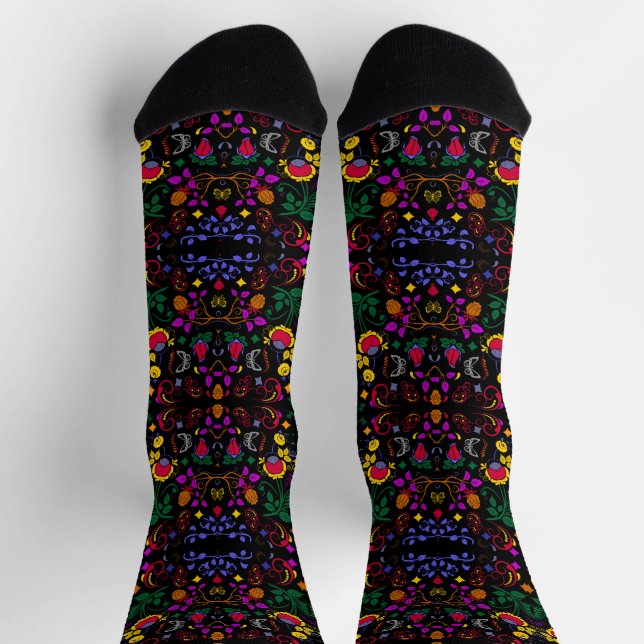 Niedliche Blumenmuster Socken (Oben)