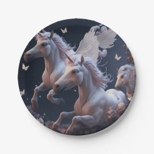 Niedliche Blumenzwiebeln fliegen Pony Paper Pl Pappteller
