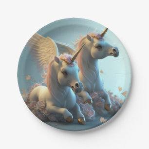 Niedliche Blumenzwiebeln fliegen Pony Paper Pla Pappteller