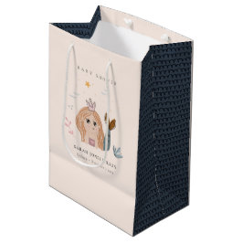 Niedliche Blush Sea Meerjungfrau Girl Babydusche Mittlere Geschenktüte