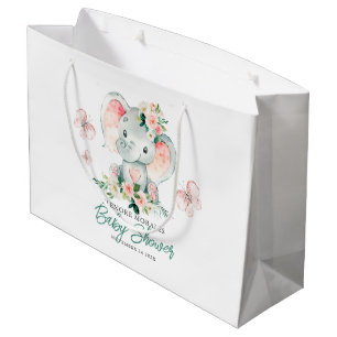 Niedliche Blütenlephant-Babydusche Große Geschenktüte