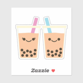 Niedliche Boba Bubble Tee-Liebe Aufkleber