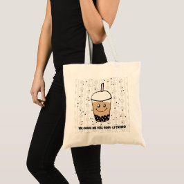 Niedliche Boba Bubble Tee Pun Tote Tasche