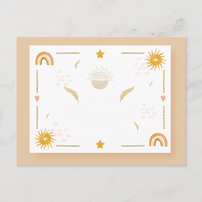 Niedliche Bohemische Postkarte (Vorderseite)