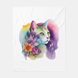 Niedliche Böhmische Katze Fleecedecke