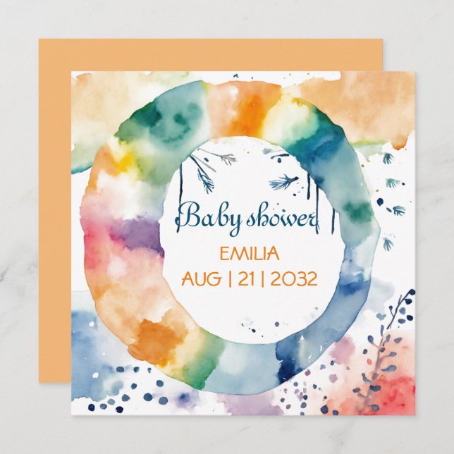 Niedliche BOHO Babydusche (Vorne/Hinten)