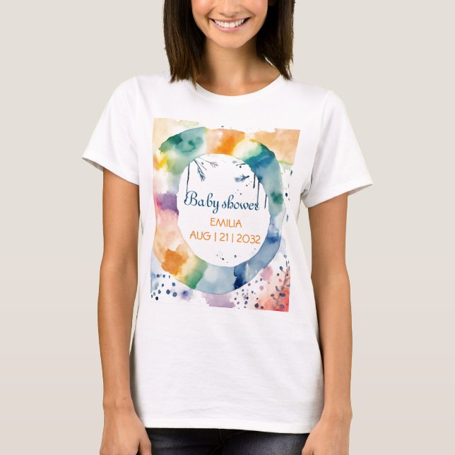 Niedliche BOHO Babydusche T-Shirt (Vorderseite)