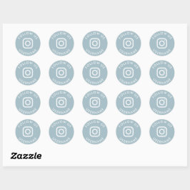 niedliche boho duck Blue Custom instagram Social M Runder Aufkleber