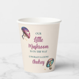 Niedliche Boho Pilze Baby Dusche Papiertasse Pappbecher