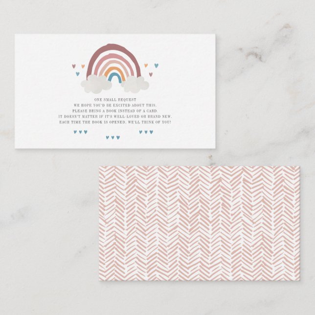 Niedliche Boho Rainbow Liebe Hörbücher für Kinderd Mitteilungskarte (Vorne/Hinten)