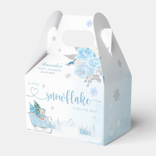 Niedliche Boho Teddy Bear Snowflake Winter Baby Du Geschenkschachtel (Vorderseite)