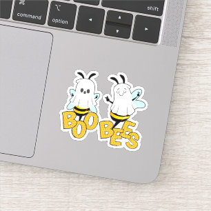 Niedliche Boo Bees Funny Halloween Kontrastschnitt Aufkleber