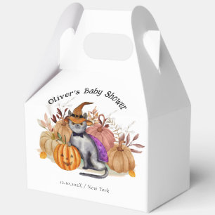 Niedliche Boo-Gedicht-Katze in Hexenhut-Kinderdusc Geschenkschachtel