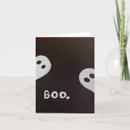 Niedliche Boo Ghosts Halloween-Grußkarte Karte