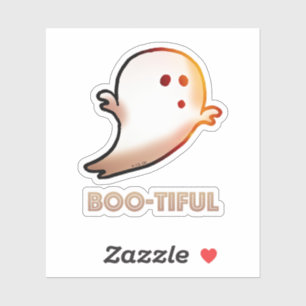Niedliche boomreiche Halloween-Geisterkunst Aufkleber