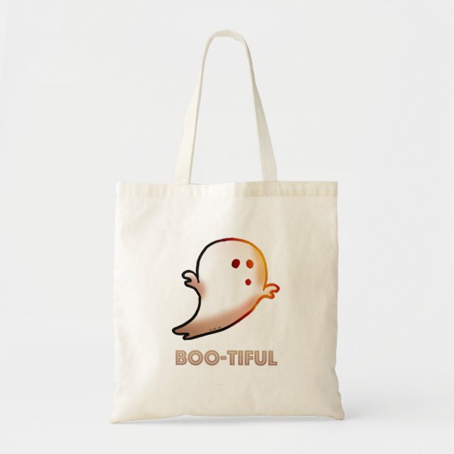 Niedliche boomreiche Halloween-Geisterkunst Tragetasche (Vorne)