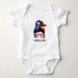 Niedliche Boricua Girl Puerto Rico Flag Baby Strampler