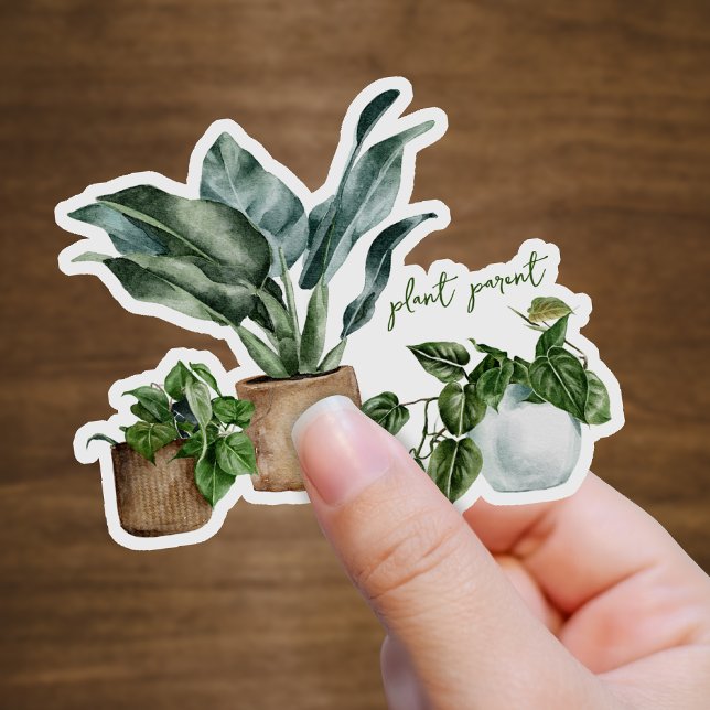 Niedliche botanische Pflanze Parent Vinyl Sticker (Von Creator hochgeladen)