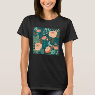 Niedliche botanische Rose Illustration Schöne Blum T-Shirt