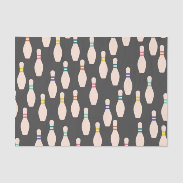 Niedliche Bowling-Buttone - Tissue Paper Seidenpapier (Vorderseite)
