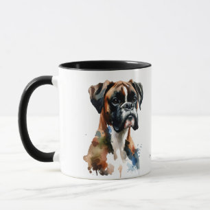 Niedliche Boxer-Wasserfarbe Tasse