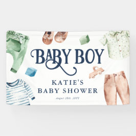 Niedliche Boy Kleidung Kinderwagen Kinderdusche Banner