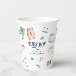 Niedliche Boy Kleidung Kinderwagen Kinderdusche Pappbecher