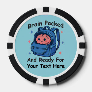 Niedliche "Brain Ready"-Version von Back-to-School Pokerchips