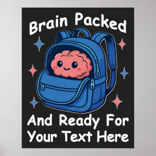 Niedliche "Brain Ready"-Version von Back-to-School Poster