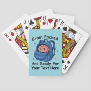 Niedliche "Brain Ready"-Version von Back-to-School Spielkarten