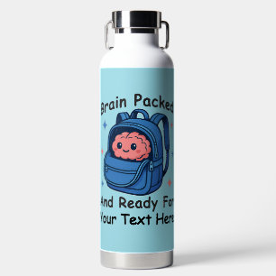 Niedliche "Brain Ready"-Version von Back-to-School Trinkflasche