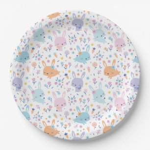 Niedliche Bräuche mit Karotten und Blume in Pastel Pappteller