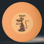 Niedliche braune Ratte hält Cartoon hoch Tischtennisball<br><div class="desc">Diese niedliche braune Ratte gibt den Daumen oben auf diesem Cartoon-Knopf. Ideal für jeden Liebhaber der Ratte!</div>