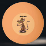 Niedliche braune Ratte hält Cartoon hoch Tischtennisball<br><div class="desc">Diese niedliche braune Ratte gibt den Daumen oben auf diesem Cartoon-Knopf. Ideal für jeden Liebhaber der Ratte!</div>