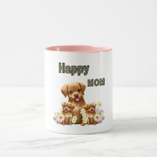Niedliche Braunhunde Tasse