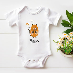 Niedliche Braunkatze Baby Strampler