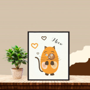 Niedliche Braunkatze Leinwanddruck