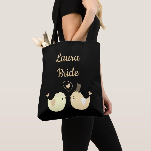 Niedliche Braut aus Schwarz und Creme Tasche (Von Nahem)