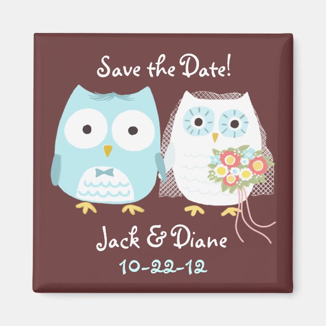 Niedliche Braut und Bräutigam Rettete das Hochzeit Magnet (Vorne)