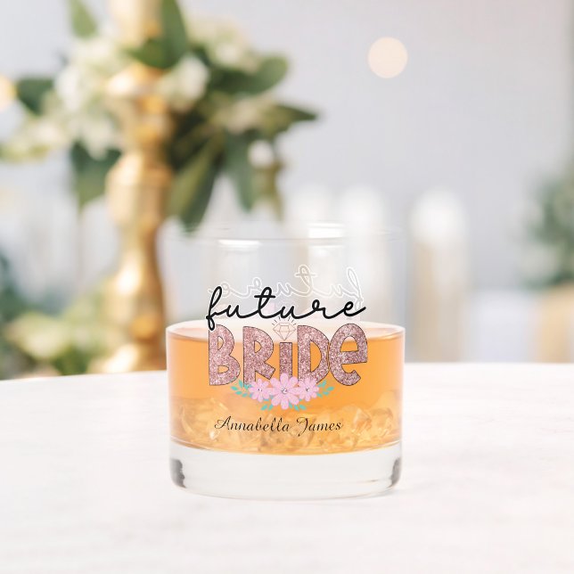Niedliche Brautpaarung Whiskyglas (Insitu (Hochzeit))