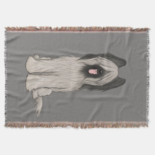 Niedliche Briard Cartoon Hund dekorative Keuschhei Decke