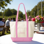 Niedliche Bridesmaid-Gabe Pink Tragetasche<br><div class="desc">Suchen Sie nach einem süßen und sentimentalen Geschenk für Ihre Brautmädchen? Schauen Sie sich nur unsere Niedliche Custom Bridesmaid Geschenk Pink Tote Tasche! Diese Tasche aus hochwertigen Materialien ist sowohl stilvoll als auch praktisch. Fügen Sie eine persönliche Touch hinzu, indem Sie jede Tasche mit ihren Namen oder Initialen anpassen. Ihre...</div>