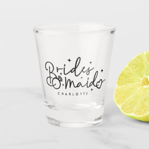Niedliche Bridesmaid Script Wedding Party Schnapsglas