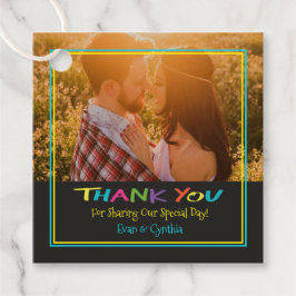 Niedliche Briefe mit Herz Hochzeit Danke Foto Geschenkanhänger