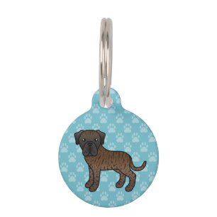 Niedliche Brindle Old English Mastiff und kundensp Haustiermarke